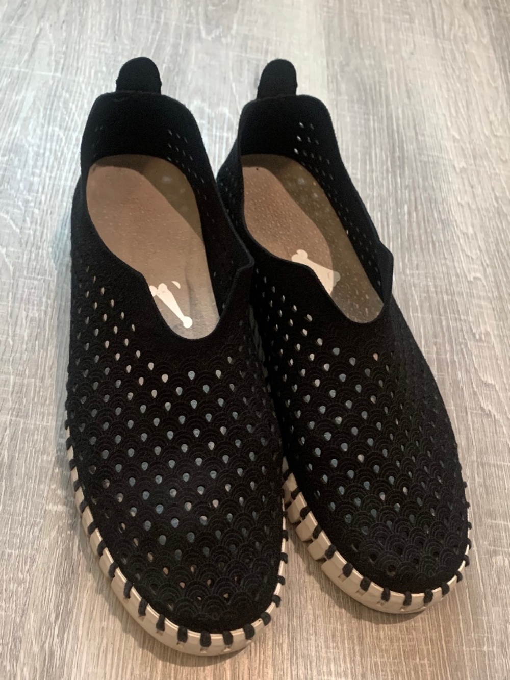Ilse Jacobsen Tulip Slip-On Shoe Black Perforated Sneaker EU 41 US 10, 10.5